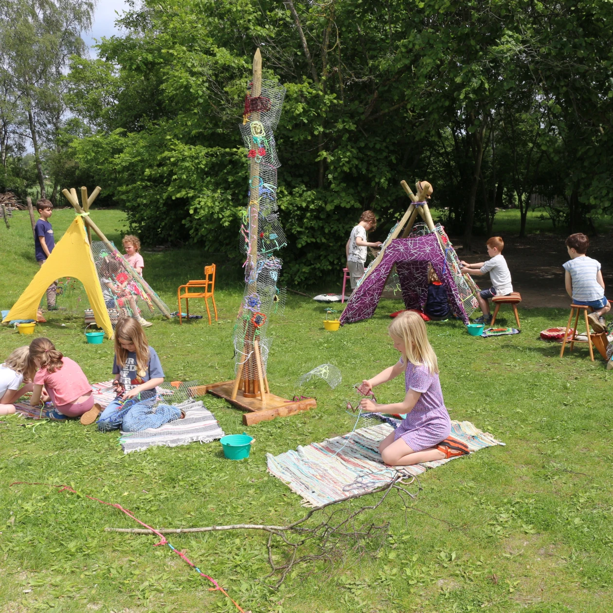 Tipi Weaving - Kleine versie 3 tipis